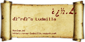 Órás Ludmilla névjegykártya